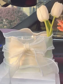 1 Roll 4cm * 10yd Fishtail Yarn Ribbon Wavy Edge Pleated Chiffon Ribbon Gift Wrap Wedding Birthday Party Flowers DIY Decoration - Pearl Chiffon Ribbon - View 17