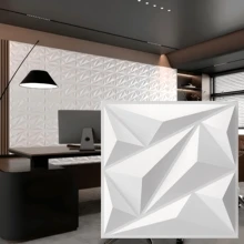 NKEN Panouri de perete Art 3D din PVC 11.8"X11.8" (30x30cm) – Opțiuni pachet 10/20/30/40 – Detașabile, impermeabile și ignifuge – Decor pentru living/dormitor/baie/comercial (bandă adezivă inclusă)