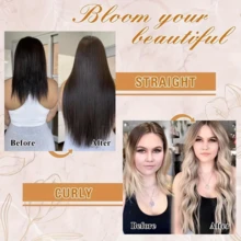 Clip In Hair Extensions Real Human Hair Blonde Clip In Extensions 8pcs Double Weft Hair Extensions Thick End Extensions Clip Ins Human Hair Silky Straight Human Hair #613 - S613 - View 7