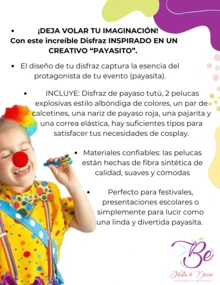 Kit Payaso Tutu Infantil - Multicolor - Ver 2