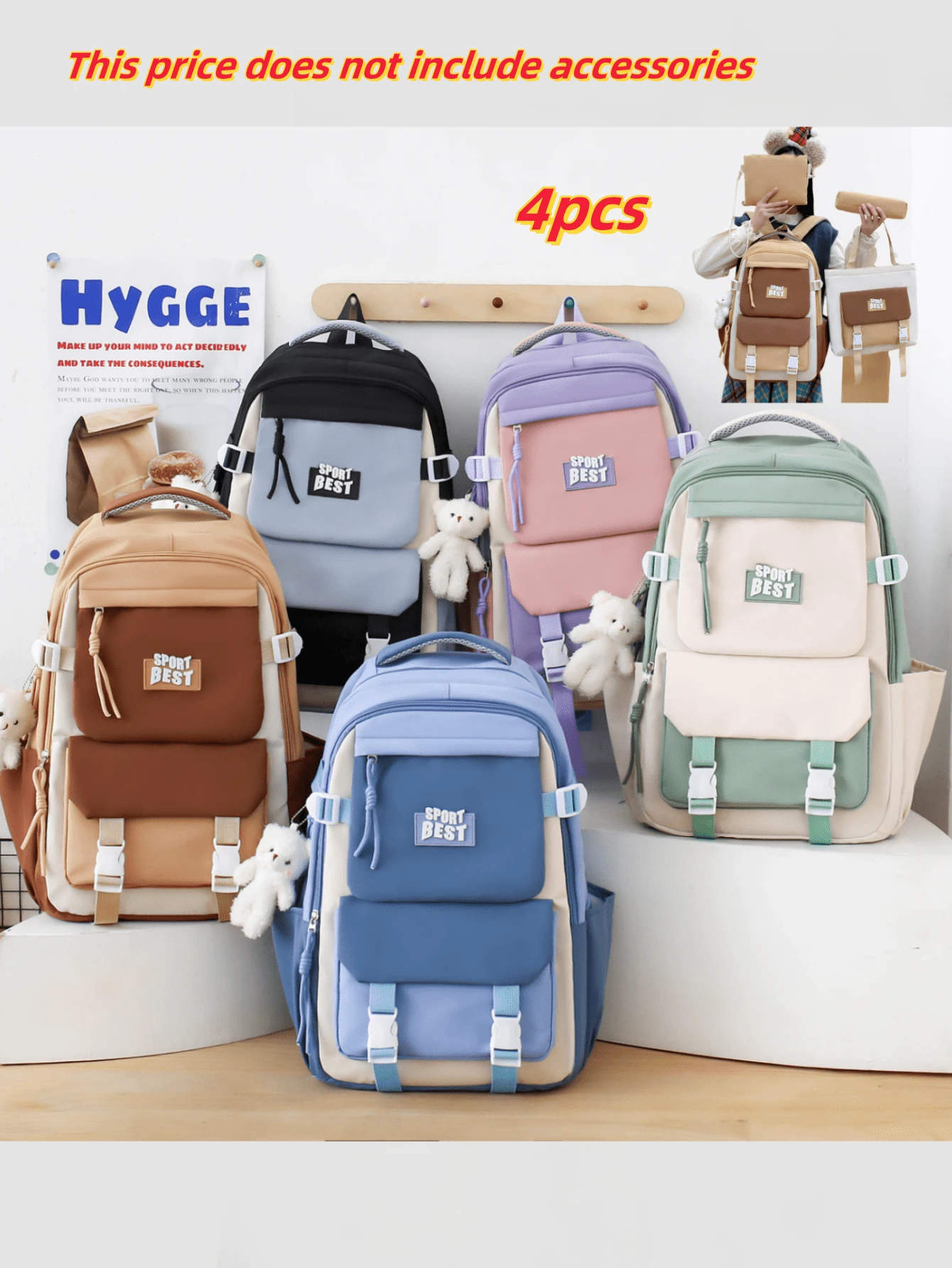 Mochila de viaje grande, con capacidad, minimalista, cómoda, versátil, práctica y ligera para volver a la escuela - A - Ver 1