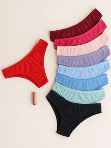 Kit Of 10 Women's Microfiber Comfort Panties | Assorted Colors 100% Cotton Lining