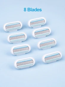 8er-Pack Ersatzklingen kompatibel mit Venus Damenrasierern, 3-Klingen-Köpfe und Gleitstreifen, schützt Ihre Haut, schnelles und einfaches Rasieren, Klinge alle 30 Tage ersetzen