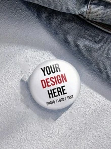 1 personalisierter Fotobadge mit rundem Design, individualisierter Button Badge, individualisierter Text/Logo/Foto Button Badge, individualisierte Brosche, personalisierter Button Rucksack Accessoire, individualisierter Tasche Accessoire Badge Brosche, Geschenkidee für Jahrestag, Ihn/Sie, Valentinstag, Muttertag, Vatertag, Geburtstag, Abschlussfeier oder Paar