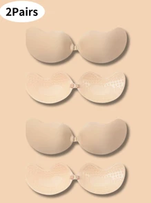 زوج/زوجان من حمالات الصدر اللاصقة بدون أشرطة ذات قطع منخفض للرفع والتثبيت الذاتي، حمالة صدر خفية بدون ظهر