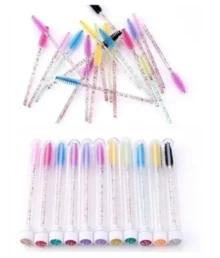 Tubos portacepillo para pestañas extensiones accesorios belleza con cepillo incluido organización maquillaje cuidado de pestañas herramienta práctica para uso diario o viaje - 50PZ - Ver 4