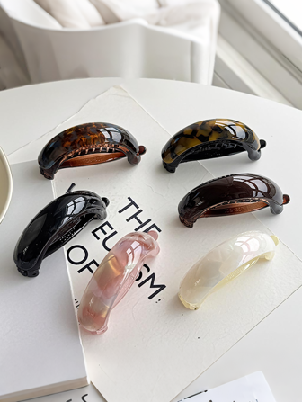 6pcs/3pcs Women's Fashion Elegant Acetate Banana Clip, High Ponytail Simple Hair Clip, Twist Clip Hairpin, Horizontal Clip Top Clip, Suitable For Party Daily Wear,Festival Gifts