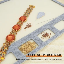 KLONKEE 串珠垫，柔软稳定，厘米刻度，独立网格，方便实用，适合DIY珠宝制作和串珠 - 彩色 - 查看 3