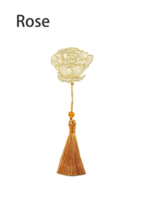 1PC Metal Bookmarks With Tassel, Beautiful Hollow Metal Brass Bookmark, Metal Leaf Flower Bookmarks, For Book Lovers, Writers, Readers, Teens, Men, Women, Adults, A Must-Have For Back-To-School Season - Gold - View 19