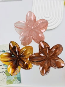 3pcs Summer Hawaiian Flower Hair Clips, Solid Color Hibiscus Hair Clips, Suitable For Fine Hair, Adorable Hair Clips, Suitable For Thick Hair, Tropical Beach Hair Accessories, Festival Gift For Girls Hair Claws Claw Clips Hair Jaw Clip Hair Clamps Hair Clutch Hair Catcher Clip