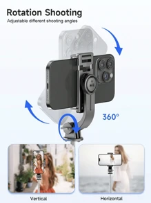 Tripod portatile per selfie, Tripsod autoadesivo estendibile con telecomando senza fili e stelo per tripodi, leggero e compatto, compatibile con 15 14 13 12 Pro Xs Max X 8Plus, e GoPro compatibile anche con telefono e , per vacanze estive, viaggi, riempimento di luce, attività all'aperto, live streaming