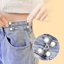 1/2 conjunto de prendedores para jeans skinny, prendedores soltos para jeans, prendedores removíveis para a cintura, alfinetes, calças skinny com cinto sem costura