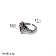 1 件游戏黑暗之魂 3 系列戒指哈维尔恶魔之痕绿花适用于粉丝女士男士装饰派对珠宝礼物配饰