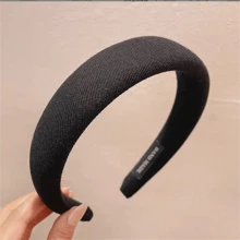 1 Peça Novo Headband Acolchoado de Esponja Coreano, Laço Azul Doce e Fresco Diagonal Listras Elevação Acessórios de Cabelo Faixa de Cabelo Aro de Cabelo