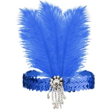 1 Băng đô đính sequin phong cách thập niên 1920, Phụ kiện trang phục cổ điển dành cho nữ, Tiệc Flapper, Vũ hội hóa trang, Cô dâu cưới, Lễ hội & Lễ hội hóa trang Halloween - A - Xem 13