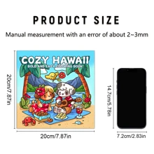 Upgraded Thick Paper Provides A Comfortable Hawaii Landscape Coloring Book, Cute Dogs' Hawaii Holidays, Suitable Holiday Picture Books, And Activity Picture Books For Beach Friends To Play Together,Back To School,School Supplies