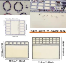 KLONKEE 串珠垫，柔软稳定，厘米刻度，独立网格，方便实用，适合DIY珠宝制作和串珠 - 彩色 - 查看 7