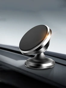 1 Stück Metall-Kreisförmiger Mini Magnetischer Handyhalter, Multifunktionaler Auto Navi-Halter, Armaturenbrett-Halter kompatibel mit iPhone, Android Handy, Geschenk zu Geburtstag, Familie, Freunde Auto-Zubehör, Auto Handyhalter