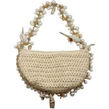 Women Seashell Purse Evening Clutch Evening Bags For Party Wedding Cocktail Prom - Brown - View 3
