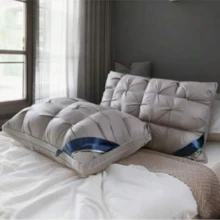 Queen Pillow 2-Piece Set, Queen 2-Piece Pillow, Suitable For Side Sleeping, Abdomen And Back Sleeping, Fluffy Down Instead Of Microfiber Filled Pillowsmother Day Gift - 灰色 - 查看 2