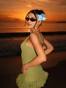 1/10/15pcs Random Hawaiian Flower Hair Clips, Women Artificial Flower Hair Clips, Plumeria Hair Clips, Suitable For Holiday Beach Party, Summer Tropical Flower Hair Accessories, Wedding Party, Girls Holiday Gifts, Mother's Day Gifts, Bohemian Style, Fashionable And Elegant Women Hair Accessories Claw Clips Hair Claws Hair Barrettes, School Stuff - Multicolor - View 4