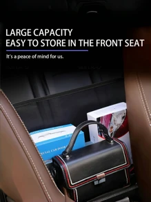 1 Stück extra große Auto Aufbewahrungstasche - Strapazierfähige Organizer-Tasche für Fahrzeuge, Rückbank Mesh-Halter für Handy, Dokumente und mehr - Aufbewahrungsregal, Taschen für Handy und Dokumente