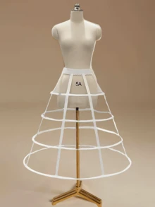 1 件女式黑白多季节、夏季透气衬裙、短衬裙、衬裙、洛丽塔衬裙、超大蓬松婚纱、不对称、南瓜、桶形、多层蕾丝网钢骨荷叶边可调节衬裙、巴洛克、洛可可风格，适合婚礼、活动、表演、角色扮演 - 多色 - 查看 15