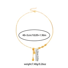 1 Pc Metal Circular Couple Necklace, Suitable For Everyday Wear