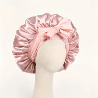 1pc Luxurious Satin & Silk Bonnet For Sleeping - Adjustable Comfort Fit With Tie Band - Unisex Night Hair Protection For Men & Women Home Bathroom Decor Spring Summer Autumn Winter