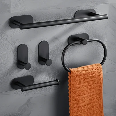 1 pieza Toallero de baño sin goteo, soporte para rejilla de toallas, colgador de inodoro Shelf, portavasos, portarrollos de tocador, accesorios de aseo, baño