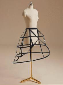 1 件女式黑白多季节、夏季透气衬裙、短衬裙、衬裙、洛丽塔衬裙、超大蓬松婚纱、不对称、南瓜、桶形、多层蕾丝网钢骨荷叶边可调节衬裙、巴洛克、洛可可风格，适合婚礼、活动、表演、角色扮演 - 多色 - 查看 16