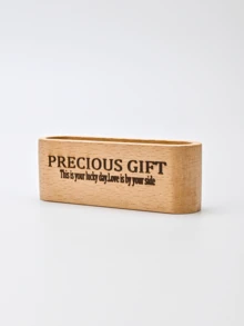 Customized Wooden Business Card Box Creative Desktop Large Capacity Display And Storage Front Desk Business Card Box Solid Wood Creative Business Card Box, Suitable For Living Room/Office/Front Desk - Laser-wood Business Card Box - View 7