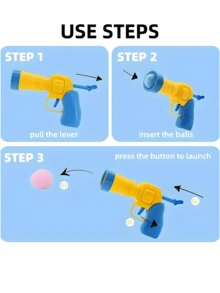 猫玩具枪，互动式无聊缓解毛绒球发射枪，静音聚酯纤维高弹性毛绒球玩具，逗猫棒，互动式发射训练猫玩具套装，包含发射器和 30/50 个马勃球，适合室内猫，这是一款运动型猫玩具，可增进主人与猫之间的爱与信任，颜色随机