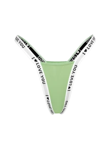 Panties tipo bikini tanga sexy y con diseño de letra transpirables para mujeres