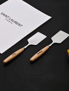 Stainless Steel Spatula With Wooden Handle, Nonstick Pancake Turner, Fried Egg Flipper For Cooking, Frying, Grilling, Baking, BBQ - Laser-stainless Steel Shovel - View 3