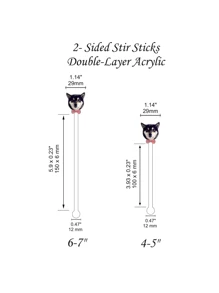 10/20 Pcs Custom Pet Drink Stirrers, Personalized Pet-Themed Stirrers, Unique Gift For Pet Lovers, Add Your Pet Photo, Cocktail & Coffee Accessories