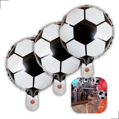 10 Balões 25cm Bola De Futebol Para Festas E Decorações Kit