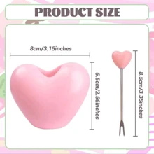 5 Stücke Fruchtgabeln - rosa, herzförmige Edelstahl Salat, kreative Kuchen Dessert Gabeln, geeignet für Valentinstag, Weihnachten, Hochzeiten und Partys. Perfekt zum Servieren von frischen Früchten und Snacks, Party Geschirr | romantisches Thema | Geschirr, Fruchthaltende Tafelausstattung