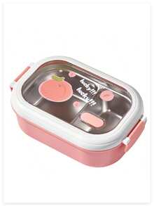 1pc Stainless Steel Lunch Box, School Bento Box, Leak-Proof Portable Food Container, Independent Heating Lunch Box, Kitchen Storage Box, Study Supplies - Multicolor - View 4