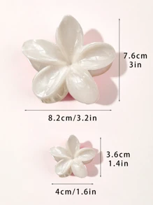 3pcs/Set Spring/Summer Beige Ombre Marble Pattern Chamomile Flower Hair Clips In Small & Large Sizes, Boho Style Bangs/Hair Organizer, Suitable For Daily Wear, Festivals, Travel Hair Claws Claw Clips Hair Jaw Clip Hair Clamps Hair Clutch Hair Catcher Clip