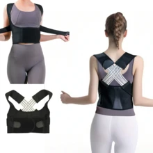 1Pc Posture Corrector Sports Strap For Men & Women.Alleviate Hunchback & Slouching, Shoulder Sculpting, Breathable & Adjustable Design. Made With High - Elasticity Material, Ergonomic Cross-Back Structure For Comfortable Support. Ideal For Daily Wear, Office Work & Gym Workouts. Say Goodbye To Bad Posture And Hello To A Confident, Healthy You! Shaped Shoulder&Back Strap