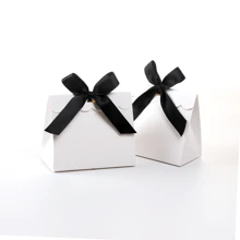 20/50pcs Mini Blank White Gift Box With Colorful Ribbons - Perfect For Birthday Party Gifts, DIY Crafts & Elegant Wedding Displays, Gift Boxes