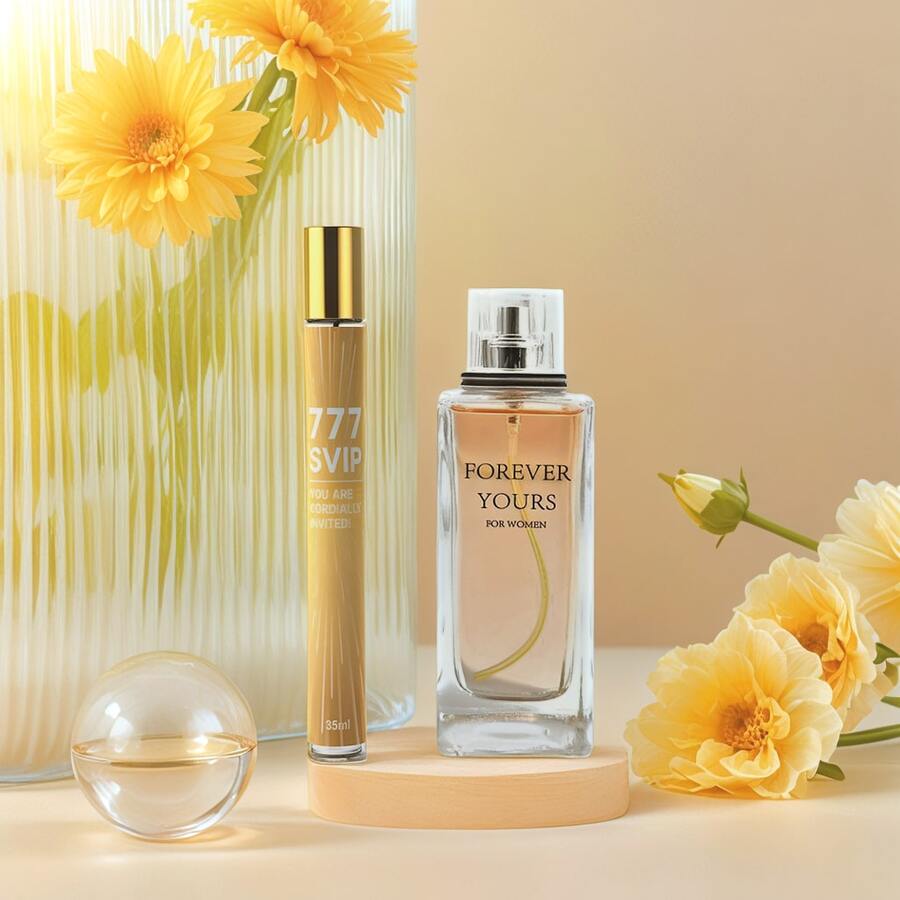 1 PAQUETE de perfume + 1 PAQUETE de spray de manos | Perfume Gourmand Floral Dulce para Mujer - Salida jugosa de mora y pera, corazón cremoso de vainilla y malvavisco, base suave de almizcle y sándalo - Perfecto para veladas románticas, compras o regalos - Fresco - Ver 1