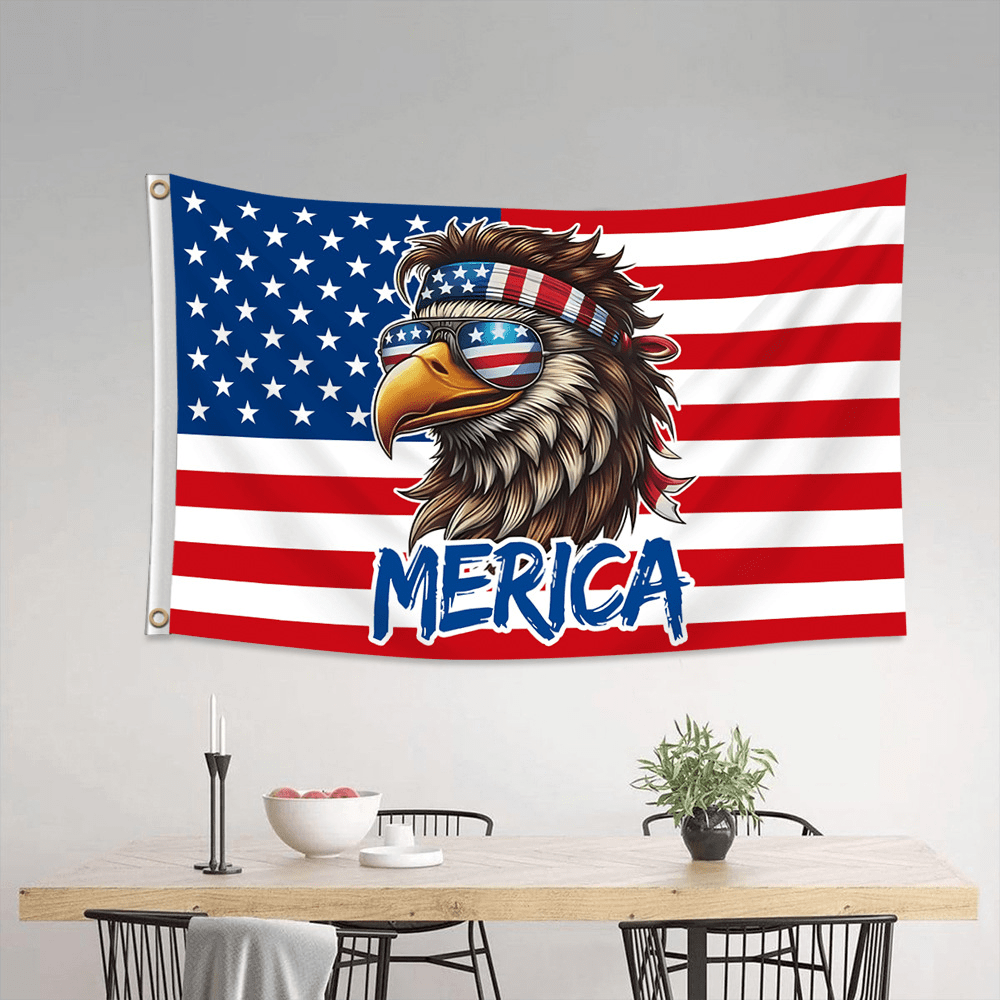 MERICA BALD EAGLE Flag 3x5 Ft Printed Polyester American Flag Banner Decor