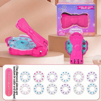 Hair Accessories DIY Set, 1 Set /100 Pieces /120 Pieces /220 Pieces, Beautifully Designed, Charming Shape. It's An Ideal Birthday, Halloween, Christmas Or Thanksgiving Gift For Girls."(Random Diamond Color Style)