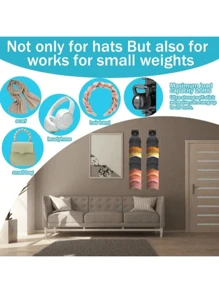 1 pièce Organisateur de casquette de baseball, support de casquette adhésif monté au mur pour jusqu'à 20 casquettes, support d'affichage de chapeaux multicouches pour porte, placard, mur de chambre, options d'installation double