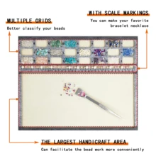 KLONKEE 串珠垫，柔软稳定，厘米刻度，独立网格，方便实用，适合DIY珠宝制作和串珠 - 彩色 - 查看 4