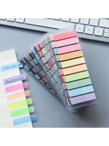 1000/1800/2400 Stück, Klebeetiketten, Seitenzahlmarker, Haftnotizen, farbige transluzente beschreibbare und wiederverwendbare Lesezeichen-Etiketten, hübsche Schleifen-Indexetiketten, europäischer und amerikanischer retro-farbiger PET-Transparent-Haftnotizen-Index