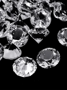 50 PIEZAS de diamantes acrílicos transparentes en punta, parches de cristal diamante de gran transparencia, materiales DIY para arte de uñas, joyería, accesorios para el cabello y decoración de ropa, diamante de incrustación hecho a mano, buenos regalos para familiares y amigos