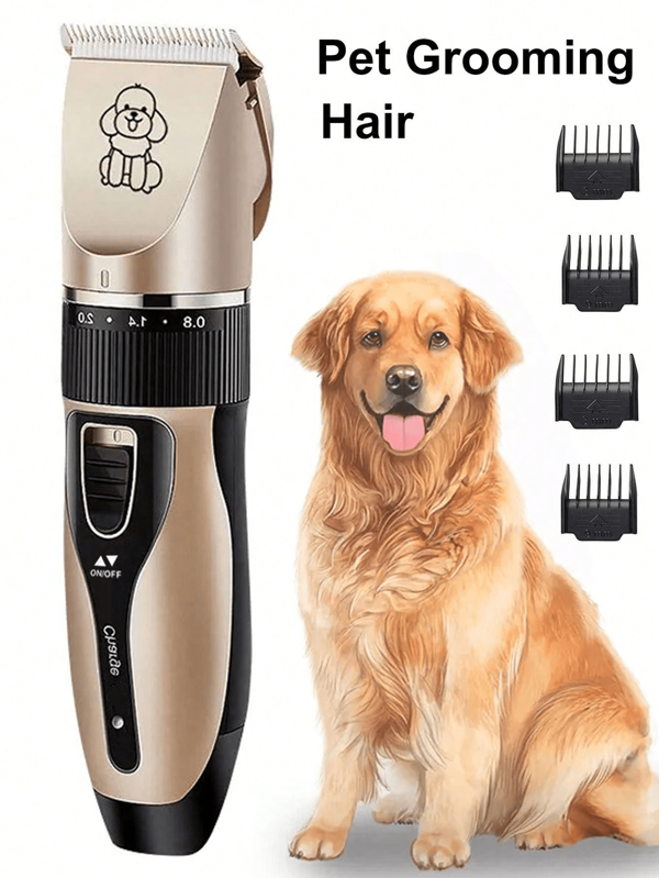 1 PC Rechargeable Pet Shaver Clippers Electric,Dog & Cat Grooming Kit With 4 Guard Combs ,Low-Heat, Low-Vibration Trimmer For Stress-Free Nail, Fur & Hair Cutting At Home ,2025 Upgraded Pet Grooming Tools
